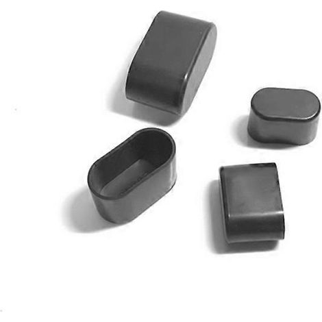 16 embouts de pieds de meubles en caoutchouc 25x50mm, embouts de pieds de table et de chaise de forme ovale, patins antidérapants pour meubles, adaptés aux pieds de meubles de jardin et de chaises. (1/5)