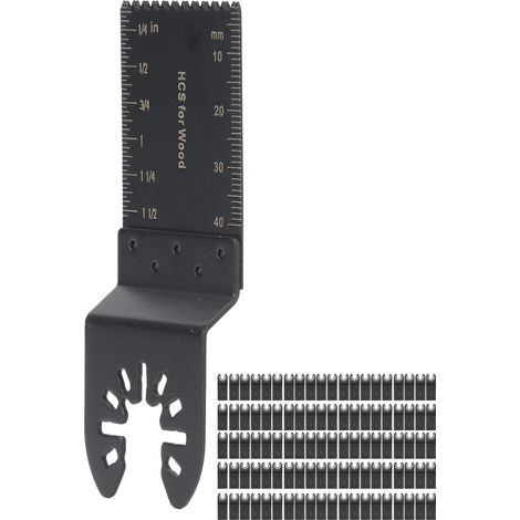 100 Stück Oszillationssägeblätter, 34 mm Zahnbreite, professionelle Universal-Multitool-Sägeblätter aus hochkohlenstoffhaltigem Stahl für Holz (1/5)