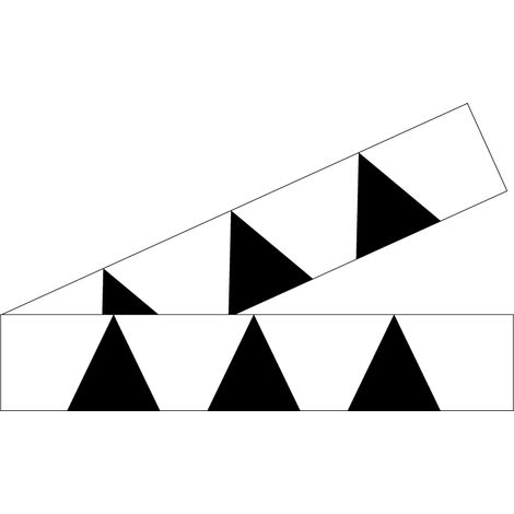 Lot 2 bandes 52mm x 1m - Triangles Noir - 4640303 (1/3)