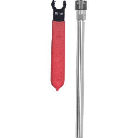 Porte-mandrin à pince droite longue tige d'extension de fraisage CNC clé de plage de serrage de 17mm (C10ER11M150L 150mm)