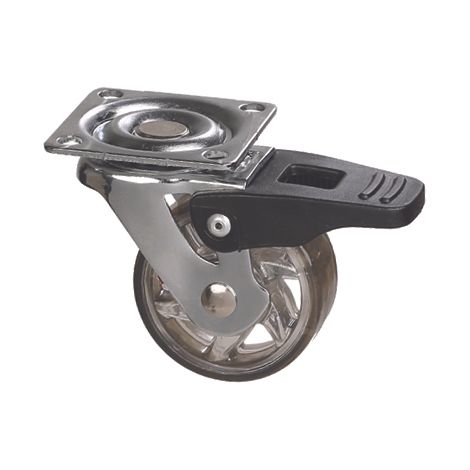 TOP O 50 mm dunkeltransparente Möbelrolle mit Bremse SANS MARQUE
