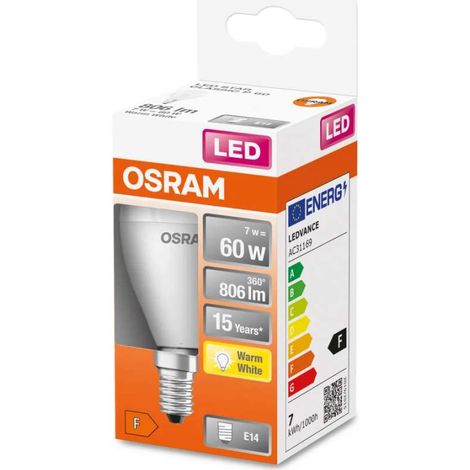 Osram STAR CLASSIC P Lampadina LED, Attacco: E27, Bianca Fredda, 4000 K, 8 W, Equivalenti a 60 W, Opaco, LED STAR STICK, Opaco, Taglia Unica (1/3)
