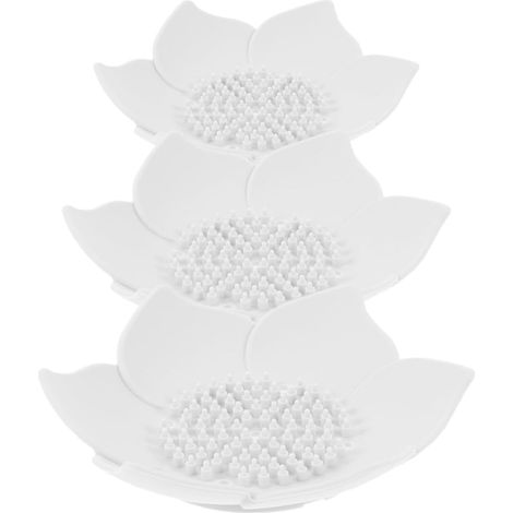 Porte-savon robuste en silicone blanc pour la douche