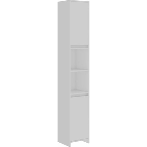 Maison Exclusive - Mobile da Bagno Bianco 30x30x183,5 cm in Legno Multistrato (1/5)
