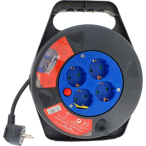 Enrollacables 4 Tomas 16A cable 15m H05VV-F 3G1.5