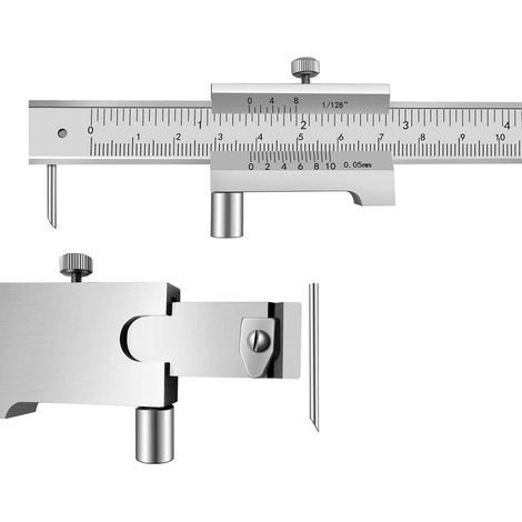 Pied À Coulisse Parallèle, 0-200mm (0-8 Inch) en Acier Inoxydable, Pied À Coulisse Circulaire Croisé Avec Aiguille en Carbure, pour Jauge de Marquage (1/5)