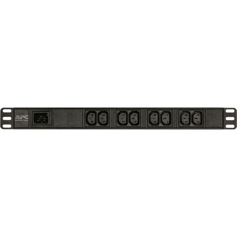 APC Easy PDU, Basic, 1U, 16A, 230V, 8 x IEC Ausgänge, Rack Montage (EPDU1016B)