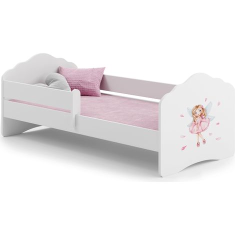 Letto per bambini FALA con sponda 160x80 Ragazza con ali