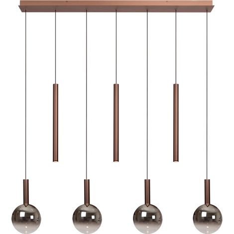 Lampe pendante de conception Jasmine Double feux en cuivre - 74420/07/65 (1/3)