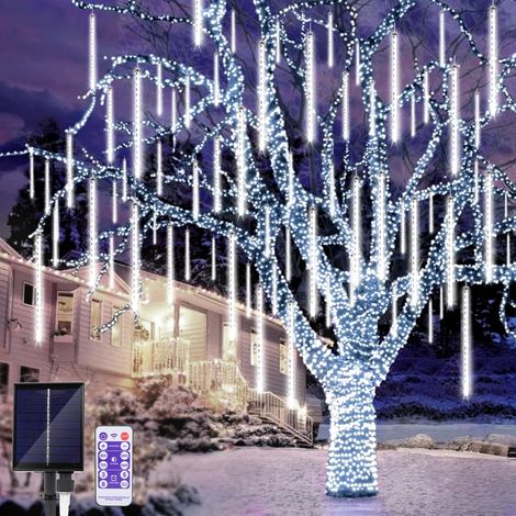 Guirlande lumineuse solaire à DEL d'extérieur de 30 cm, 10 tubes à DEL étanches, guirlande lumineuse à DEL pour jardin, arbre de (1/5)