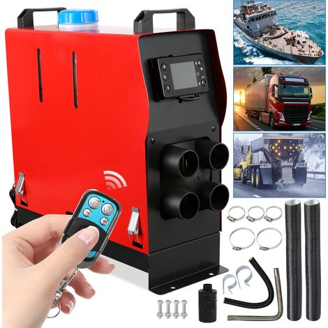 TolleTour Calefactor diésel de aire, 8 kW, 12 V, LCD y mando a distancia, vertical, depósito 5 L, todo en uno, para autocaravana, furgón, camión y taller (1/5)