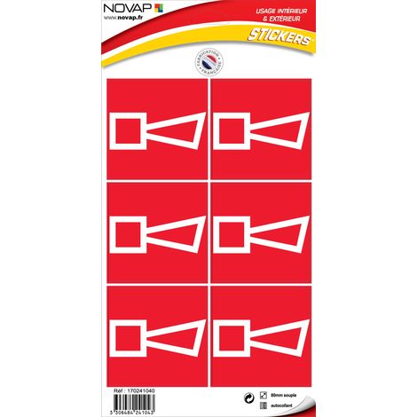 Planche 6 Pictogrammes 80X80mm - Avertisseur Sonore - 4241043