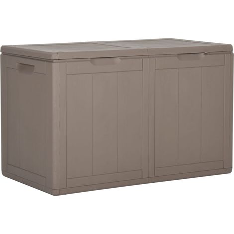 Boîte de rangement de jardin 180 L Marron PP (1/5)