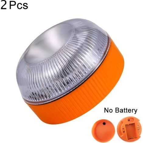 Lot de 2 Feux Clignotants Magnétiques pour Voiture – Lumière d’Avertissement d’Urgence et Accessoires de Signalisation Sécurisée (Piles Non Incluses)
