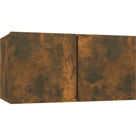 Mobile TV sospeso rovere affumicato 60 x 30 x 30 cm derivati del legno marrone 020024287