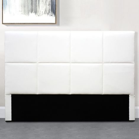 MEUBLER DESIGN Tête De Lit Design Alexi - Blanc - 140 Cm, Polyuréthane, Rectangulaire, Style Contemporain, 140 x 8 x 103.5 cm (1/3)