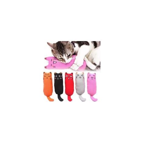 Jouet à mâcher avec herbe à chat, 5 pièces, jouet à mâcher résistant aux morsures pour chats, souris de dessin animé remplie d'herbe à chat, jouet à mâcher de dentition pour chat (1/5)