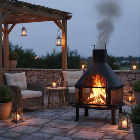 Outdoor herd mit grill