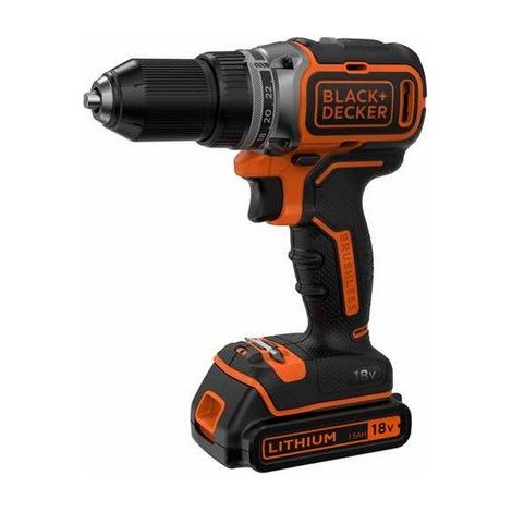 BLACK+DECKER BL186KB Taladro Atornillador 18V Motor Brushless Incluye 2 Baterias de Litio 1.5Ah Cargador y Maletin (1/4)