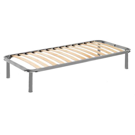 Dmora - Sommier simple Dgrilli, Sommier à lattes orthopédique, 100% Made in Italy, Cm 80x190h31