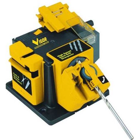 Vigor – Affûteuse électrique 65W – Moteur 220V – Affûte ciseaux de 6 à 61 mm et forets de 3 à 10 mm – Meule 48x6 mm F10