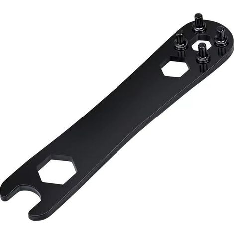 Clé à meuleuse coudée à 4 points pour disque de 10 mm, 13 mm, 17 mm, poignée ergonomique et construction solide, clé à meuleuse coudée professionnelle (1/5)