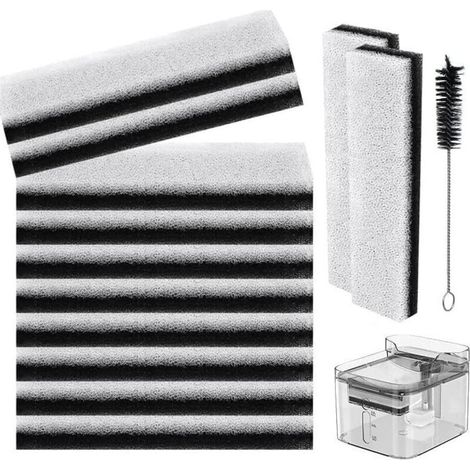 WF020 Replacement Filters for Dog and Cat Water Fountain, Compatible with the WF020TP Water Fountain, 12 Pieces (1/4)