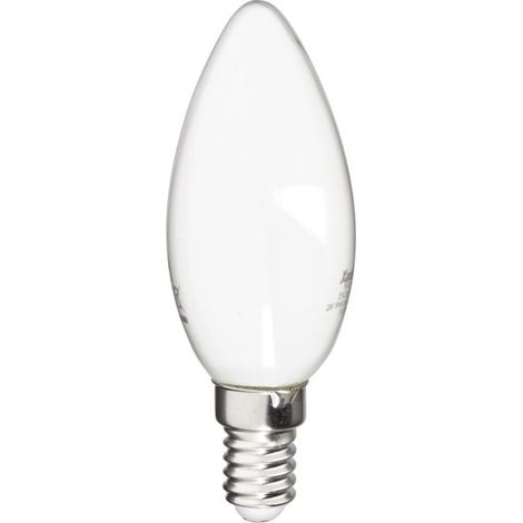 Ampoule Filament LED Flamme Opaque dimmable, culot E14,470 Lumens, conso. 4W (eq. 40W), 2700K, Blanc chaud (1/5)