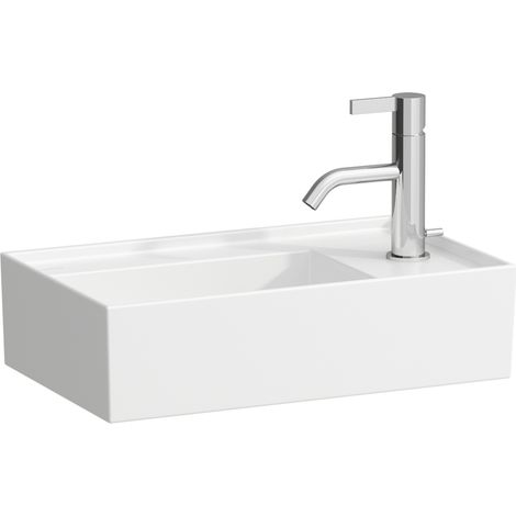 LAUFEN Kartell lave-mains, robinetterie à droite, encastré, sans