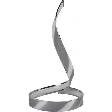 Lampe De Table Led Moderne Spirale Courbe 12w Lampe De Chevet Argent Abatjour (1/4)