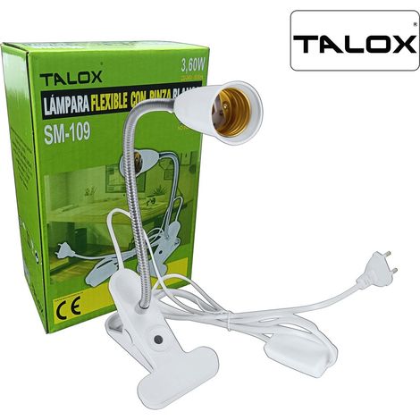 Lampada a morsetto bianca Talox SM-109