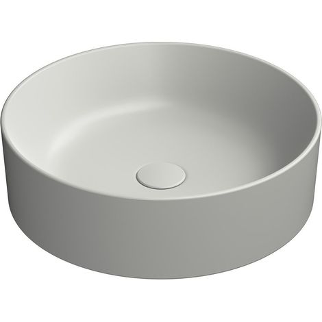 Vasque à poser KUBE X en céramique, diamètre 45 cm, cenere mat (1/3)