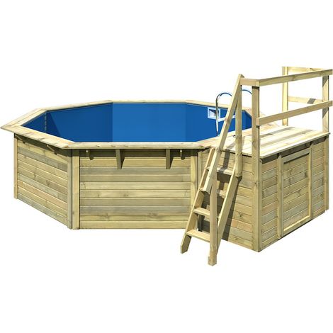 Pool X2 KDI inkl. Vlies, Folie blau