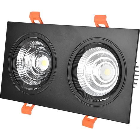 Plafonnier encastré double LED à angle réglable COB rectangulaire avec driver LED 100-264 V (1/5)