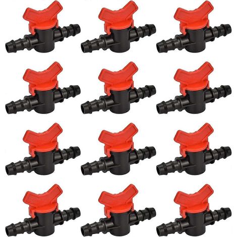 Vanne d'arrêt, vanne de régulation réglable pour tuyau d'eau de 16 mm, lot de 12 (1/5)