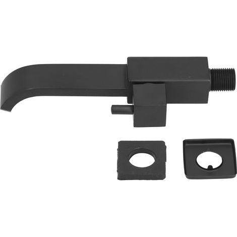 Robinet de Piscine D'extension de Vadrouille de Salle de Bain G1/2 Filetage Mle Robinet D'eau Froide Unique Balcon Vadrouille Robinet de Cuivre de Piscine Noir Mat (1/5)
