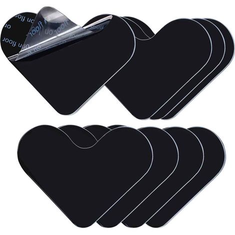 8 pièces tapis antidérapant pour moquette, sous-couche adhésive réutilisable, forme cœur, 8 cm x 8 cm, polyuréthane polymère (1/5)