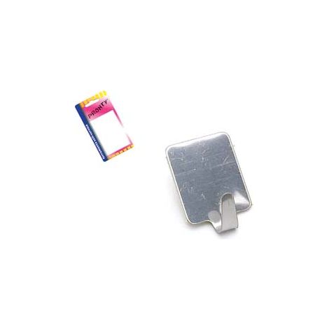 GANCI ADESIVI INOX IN BLISTER- - in bl.2 pz. - 12 blister