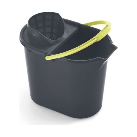 CUBO CON ESCURRIDOR OVALADO 12 LITROS GRIS 31232