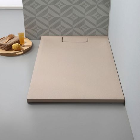 Duschwanne 70X90 Harz Steineffekt Beige Mart