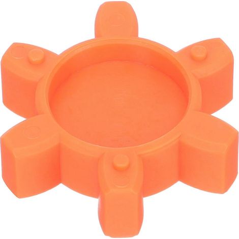 Coussinet d'accouplement flexible en caoutchouc élastique, insert en forme d'araignée pour accouplement à mâchoires d'arbre-4x4CM-Orange (1/3)