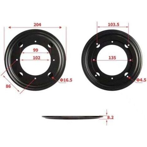 Lot de 3 plaques pivotantes à roulement à billes robustes - Plateau tournant Lazy Susan de 20 cm d'épaisseur - Base pivotante d'une capacité de 317 kg pour palettes et armoires de cuisine (1/3)