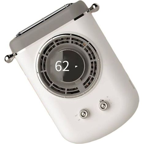 Ventilador de cuello portátil, aire acondicionado, ventilador relajante, funcionamiento silencioso, viento fuerte, ventilador de escritorio para exteriores. (1/2)