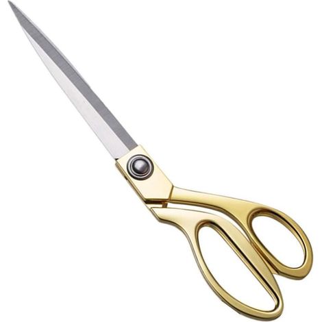 Ciseaux à glissière pour tissu de 26,7 cm (10,5 pouces), acier inoxydable doré, lame tranchante