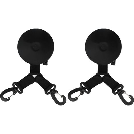 2 Ventouses d'Ancrage pour Tente de Camping-Car, Double Embouts pour Fixation Extérieure Solide