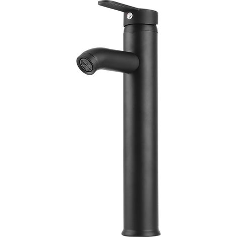 Robinet antique européen en acier inoxydable, mitigeur eau chaude et froide pour lavabo de toilette, robinet de vasque noir (1/5)