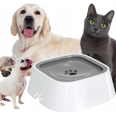 Schwimmender Wassernapf für Hunde und Katzen, spritzfrei, rutschfest, 1,5 l (1/5)