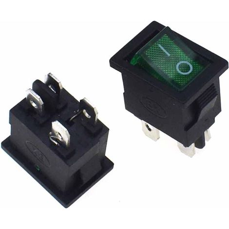 Packung mit 5 KCD1 KCD1-101 Ein-/Ausschaltern mit Leuchte, 2 in 3 Pins, 2/3 Positionen, 103 102 101/N (4 Pins, 2 Positionen)