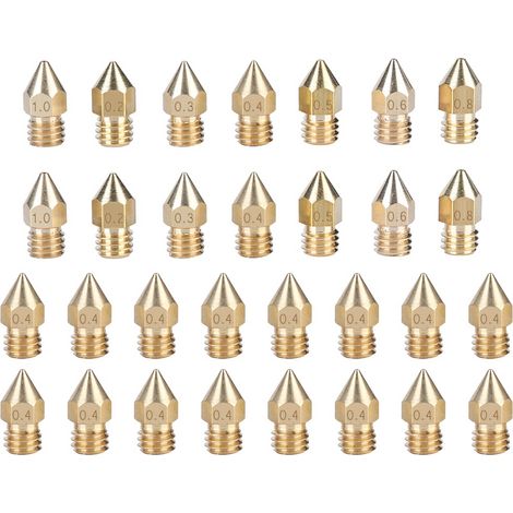 Kit de 30 buses d'imprimante 3D, têtes d'extrusion pour filament 1.75mm, accessoires d'impression (1/5)