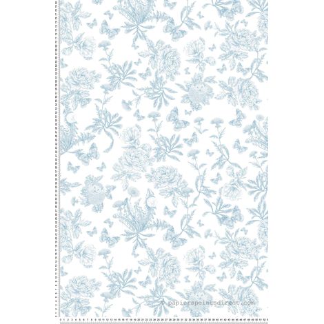 Papier peint Nature Bleu Tartine et Chocolat Lutèce
